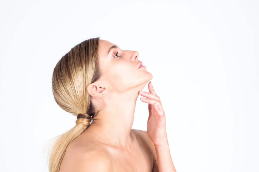woman after kybella