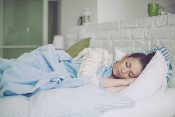 young woman sleeping