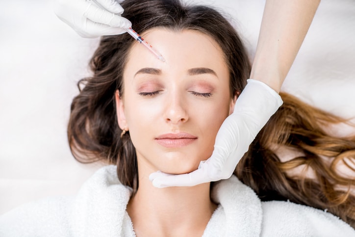 woman getting injected