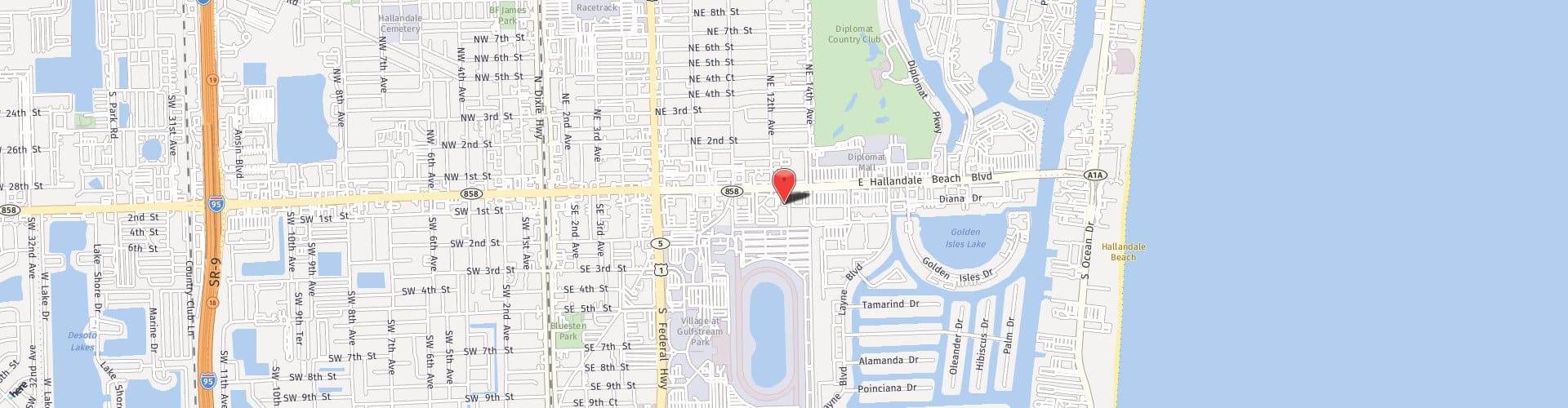 Location Map: 1250 E. Hallandale Beach Blvd Hallandale, FL 33009