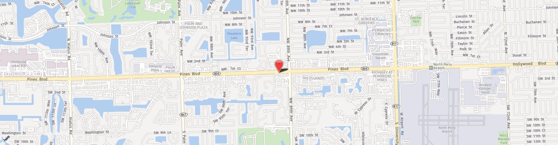 Location Map: 9050 Pines Blvd Pembroke Pines, FL 33024