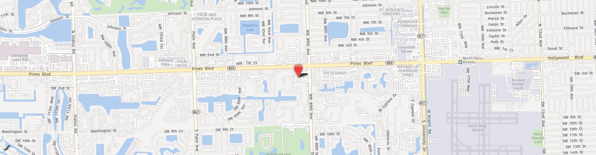 Location Map: 9050 Pines Blvd Pembroke Pines, FL 33024