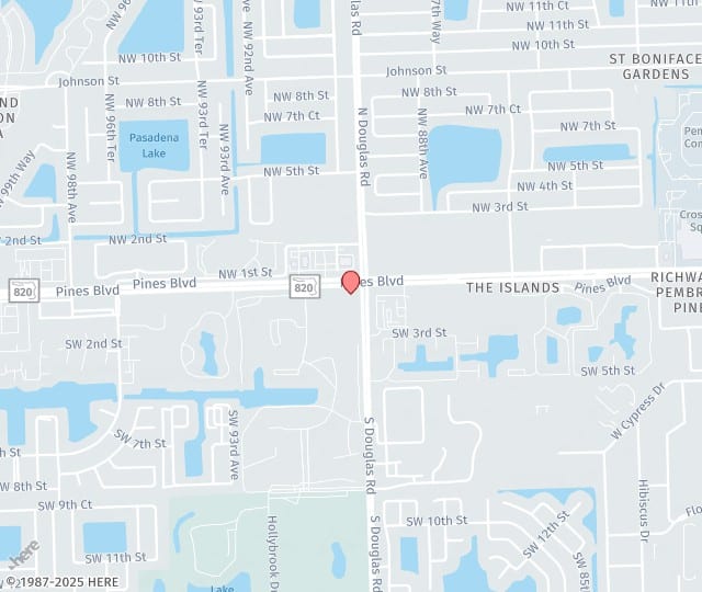 Location Map: 9050 Pines Blvd Pembroke Pines, FL 33024